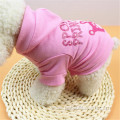 princess style pink hoodies small dog clothes